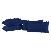 Almofadas Cheias Poppy 60cm X 30cm 04 Peças - Marinho - elegância garantida! Almofadas Cheias Poppy 60cm X 30cm 04 Peças - Marinho - elegância garantida!