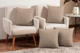 Almofadas com enchimento e zíper em tecido 100% poliéster 50 x 50 preço baixo 4 und