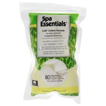 Almofadas de algodão Spa Essentials 80 unidades, 2,25 polegadas, 100% algodão Almofadas de algodão Spa Essentials 80 unidades, 2,25 polegadas, 100% algodão