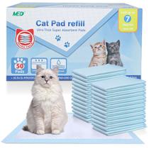 Almofadas de areia para gatos MED, absorventes superiores, de 50 unidades, para gatos arrumados