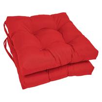 Almofadas de cadeira Blazing Needles 40x40x9 cm Vermelhas Conjunto de 2