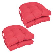 Almofadas de cadeira Blazing Needles em forma de U tufadas 16" Berry