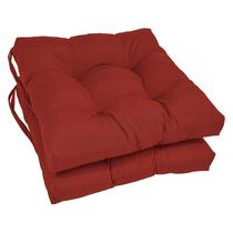 Almofadas de cadeira Blazing Needles Ruby Red 41x41 cm, pacote com 2