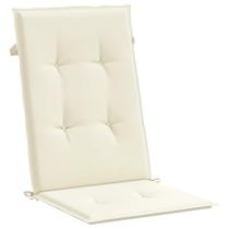 Almofadas de cadeira vidaXL Highback 6 peças creme 100% poliéster