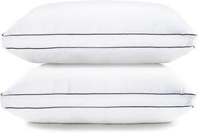 Almofadas de cama LANE LINEN Queen Size, conjunto de 2 empresas solidárias Almofadas de cama LANE LINEN Queen Size, conjunto de 2 empresas solidárias