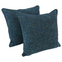 Almofadas de chão Blazing Needles 64 cm, conjunto floral azul de 2 Almofadas de chão Blazing Needles 64 cm, conjunto floral azul de 2