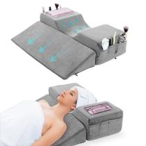 Almofadas de cílios BALAPET para extensões de cílios, espuma de veludo, cinza