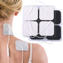Almofadas de eletrodo TENS Unit LotFancy 80PCS 5x5cm reutilizáveis