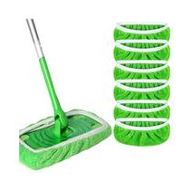 Almofadas De Esfregão De Microfibra Reutilizáveis verdes Molhadas E Secas, Panos De Limpeza