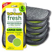 Almofadas de esponja de microfibra Scrub-N-Wipe TUFF-SCRUB, pacote com 6, verdes Almofadas de esponja de microfibra Scrub-N-Wipe TUFF-SCRUB, pacote com 6, verdes