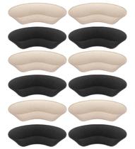 Almofadas de forro de calcanhar, inserções para sapatos soltos, 6 pares