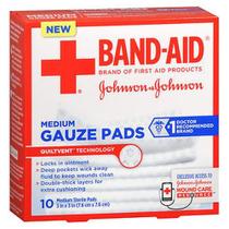 Almofadas de Gaze Band-Aid Médio (10 Unidades) - Pacote com 2 - Aveeno