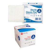 Almofadas de gaze Dynarex estéreis de 12 camadas, 10 x 10 cm, pacote com 100