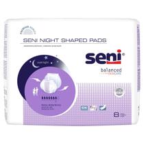Almofadas de incontinência Seni Night Shape 68 cm, absorventes pesados, 8 unidades