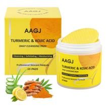 Almofadas de limpeza de cúrcuma AAGJ Esfoliante de cúrcuma 55 almofadas Almofadas de limpeza de cúrcuma AAGJ Esfoliante de cúrcuma 55 almofadas