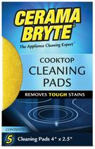 Almofadas de limpeza de fogão Cerama Bryte, pacote com 5, 10x6 cm