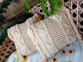 Almofadas de macramê (conjunto)