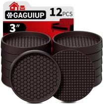 Almofadas de móveis GAGUIUP 7,5 cm redondas antiderrapantes 12 peças marrons