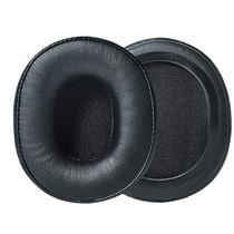 Almofadas de ouvido Capa de travesseiro Preto 1Pair Memória Substituição compatível com almofada macia ATH-M60X Confortável para usar