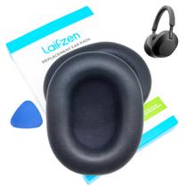 Almofadas de ouvido Laifzen XM5 em couro legítimo de pele de cordeiro, reposição, preto