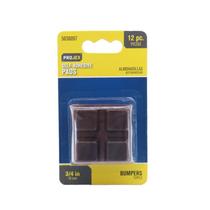 Almofadas de para-choque para móveis PROJEX Brown Vinyl, pacote com 12 cm