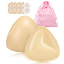 Almofadas de peito falsas de silicone reutilizáveis Yargkos com inserção de sutiã C Cup