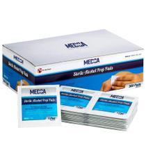 Almofadas de preparação de álcool MedCa Medium Sterile de 2 camadas 300 Ct