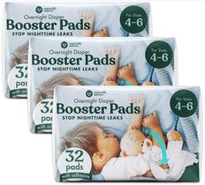 Almofadas de reforço de fraldas Naturally Nature Overnight 96 ct (3x32)