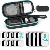 Almofadas de reposição TENS Unit, pacote com 24 unidades com estojo rígido de viagem