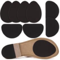 Almofadas de sapato, protetores de sola, adesivo antiderrapante, preto, 4 pares