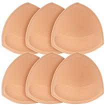 Almofadas de sutiã: insira 3 pares de inserções de sutiã com borda costurada, copos AB, CD, DE Almofadas de sutiã: insira 3 pares de inserções de sutiã com borda costurada, copos AB, CD, DE