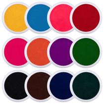 Almofadas de tinta para crianças Biggun, 7 polegadas de diâmetro, 12 cores, laváveis Almofadas de tinta para crianças Biggun, 7 polegadas de diâmetro, 12 cores, laváveis