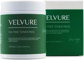 Almofadas de toner Velvure Tea Tree 105 pastilhas de ácido salicílico para toda a pele