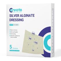 Almofadas de tratamento de feridas Conkote Silver Alginate 10 cm x 10 cm, pacote com 5 Almofadas de tratamento de feridas Conkote Silver Alginate 10 cm x 10 cm, pacote com 5