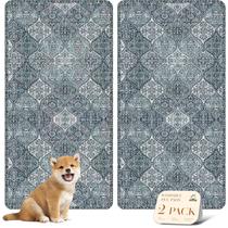 Almofadas de xixi laváveis nunubaby para cães, antiderrapantes, à prova de vazamentos, azuis