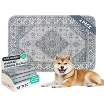 Almofadas de xixi laváveis para cães, pacote com 2, 46x76 cm, reutilizáveis