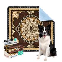 Almofadas de xixi laváveis para cães Qeils, pacote com 2, 122 x 122 cm, reutilizáveis