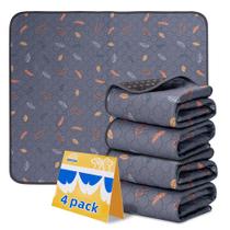 Almofadas de xixi laváveis Sunheir para cães, pacote com 4 unidades, impermeáveis, 18x24cm Almofadas de xixi laváveis Sunheir para cães, pacote com 4 unidades, impermeáveis, 18x24cm