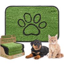 Almofadas de xixi reutilizáveis para cães Qeils, pacote com 2, laváveis (61 x 91 cm)