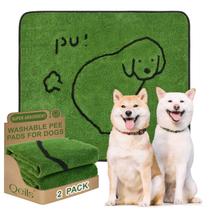 Almofadas de xixi reutilizáveis para cães Qeils, pacote com 2 unidades, 91x104 cm, antiderrapantes