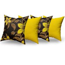 Almofadas Decorativas 4 Unidades Com Ziper e Refil de Silicone