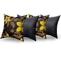 Almofadas Decorativas 4 Unidades Com Ziper e Refil de Silicone