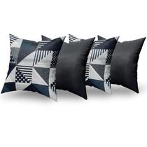 Almofadas Decorativas 4 Unidades Com Ziper e Refil Silicone
