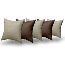 Almofadas Decorativas 5 Unidades Com Ziper e Refil Silicone