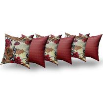 Almofadas Decorativas 6 Unidades Com Ziper e Refil de Silicone