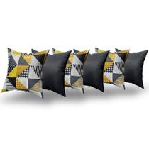 Almofadas Decorativas 6 Unidades Com Ziper e Refil Silicone