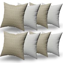 Almofadas Decorativas 8 Unidades Com Ziper e Refil Silicone