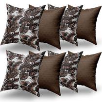 Almofadas Decorativas 8 Unidades Com Ziper e Refil Silicone