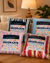 Almofadas Decorativas Decorarte 45x45 cm Estampada Ninara Almofadas Decorativas Decorarte 45x45 cm Estampada Ninara
