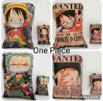 Almofadas Decorativas kit One Piece Zoro e Luffy 2 Chaveiros e 2 almofadas